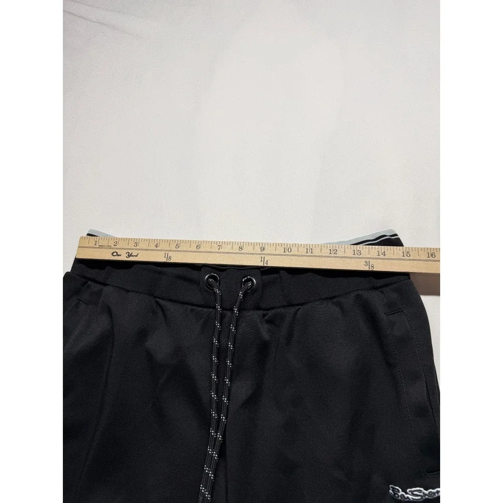 Ben Sherman Track Pants Mens Large Black Drawstring Straight Leg Athletic Wear